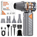 Compressed Air Duster, 350W Cordless Electric Air Blower, Rechargeable Mini