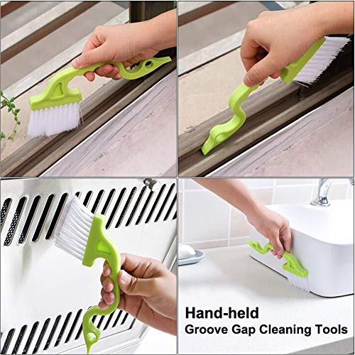 Crevice Cleaning Brush Set, Hard Bristle Grout Scrub Brushes, 5Pcs - view 3
