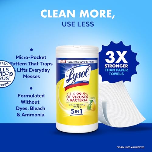 Disinfecting Wipes, Multi-Surface Cleaner, Lemon, 80 ct. - view 6