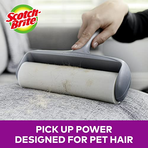 Pet Extra Sticky Large Surface Roller, Designed for Pet Hair (60 Sheets) + 50% Stickier Large Surface Roller Refill, 60 Sheets (Pack of 4), 240 Sheets Total - view 2