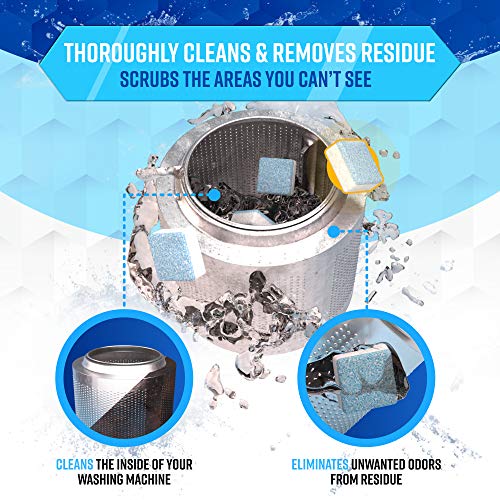 Washing Machine And Dishwasher Cleaning Tablets Bundle - Includes 12 Month Supply Dishwasher Cleaner Deodorizer & Washing Machine Descaler Deep Cleaning Tablets - 48 Tablet Combo - view 4