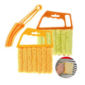 2Pcs Window Venetian 7 Finger Dusting Cleaner Tool and 1Pc Window Blind Cleaner Duster Brush Hand-Held Window Shutters Venetian Shades Brush for Air Conditioner Duster Dirt