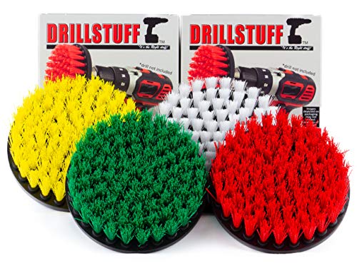 Cleaning Supplies - Drill Brush Power Scrubber Multi Use Kit - Deck Brush