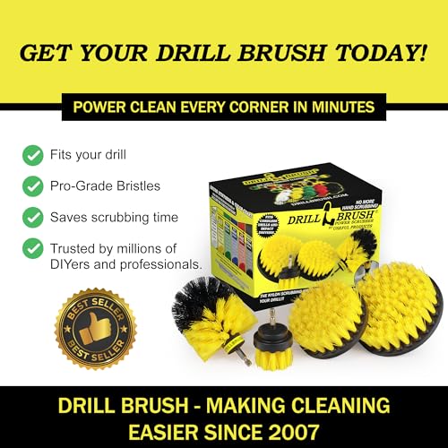 Electric Nylon Drill Brush Attachment Set for Bathroom Cleaning - view 6