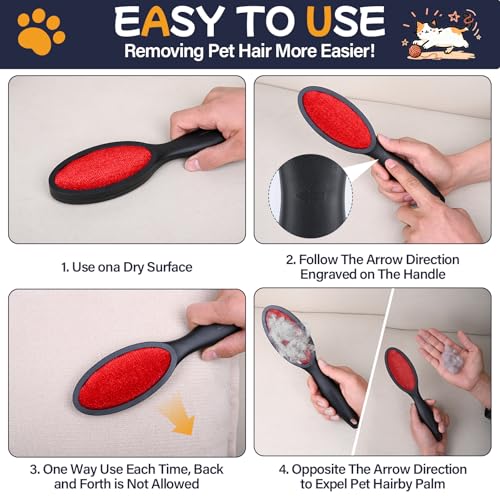 Magic Lint Remover Brush for Pet Hair, Reusable 2-Sided, 1 Pack - view 4