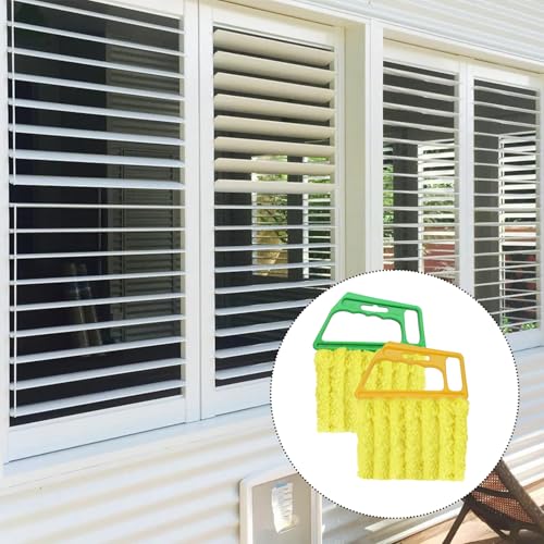 4 Pcs Blind Duster Kit, 7-Finger & Vent Tools, Yellow+Green - view 6
