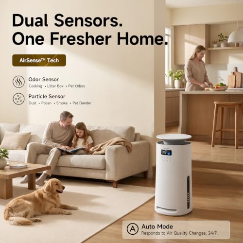 Air Purifier for Home Pets, Dual Sensors, Dual Air Quality Lights - view 2