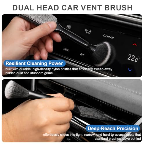 12PCS Car Detailing Brush Set, Interior Cleaning Kit with Air Vent Brush - view 5