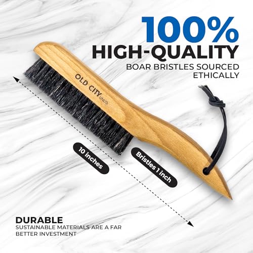 Clothes Brush Garment Brush-USA-Lint Brushes for Clothes, Lint Remover for Clothes 100% Boar Bristle Men's Wool Suit Brush, Suede, Furniture and Upholstery, Hat Brush - view 5