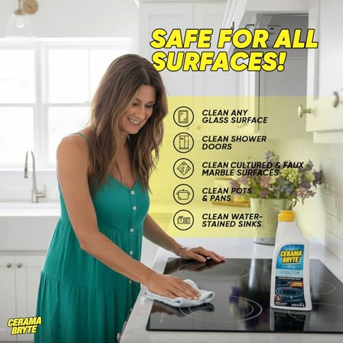 Cooktop Cleaning Kit, 10 oz Bottle, Scraper, Tool & Pad - view 4