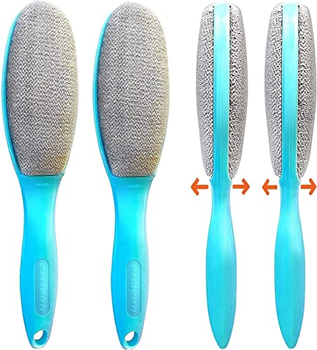Ezclean 2 Pack Lint Brush for Clothes, Couch, Furniture Reusable & Double Sided Pet Hair Remover Brush, Cleaner for Dog Cat Hair, Magic Velvet Lint Remover for Clothes, Fabric, Upholstery, Fuzz, Dust