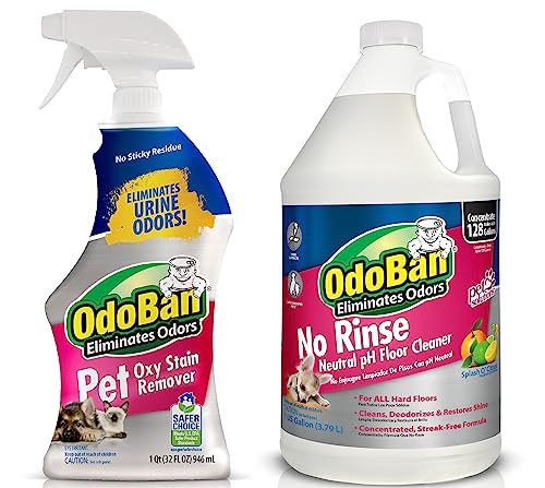 Pet Solutions Neutral pH Floor Cleaner Concentrate, 1 Gallon, and Oxy Stain Remover & Bissell Professional Pet Urine Elimator with Oxy and Febreze Carpet Cleaner Shampoo 48 Ounce - view 2