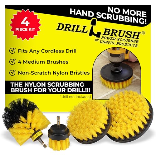 Electric Nylon Drill Brush Attachment Set for Bathroom Cleaning