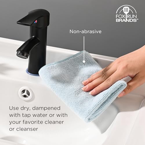 Colorful Microfiber Cleaning Cloth Set, Includes Blue, Green and Cream Kitchen and Home Cleaning Towels - view 5