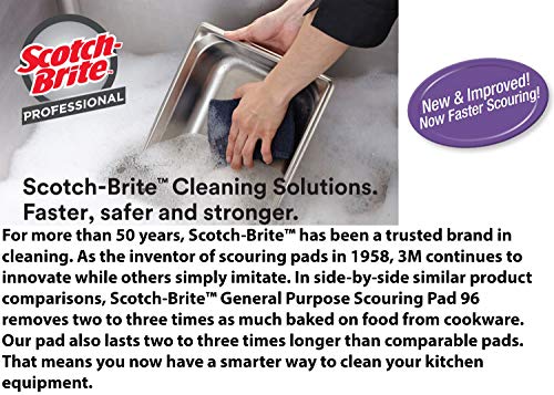 Scotch-Brite General Purpose Scouring Pad 105, 4.5 in x 6 in, 40/Case - view 6