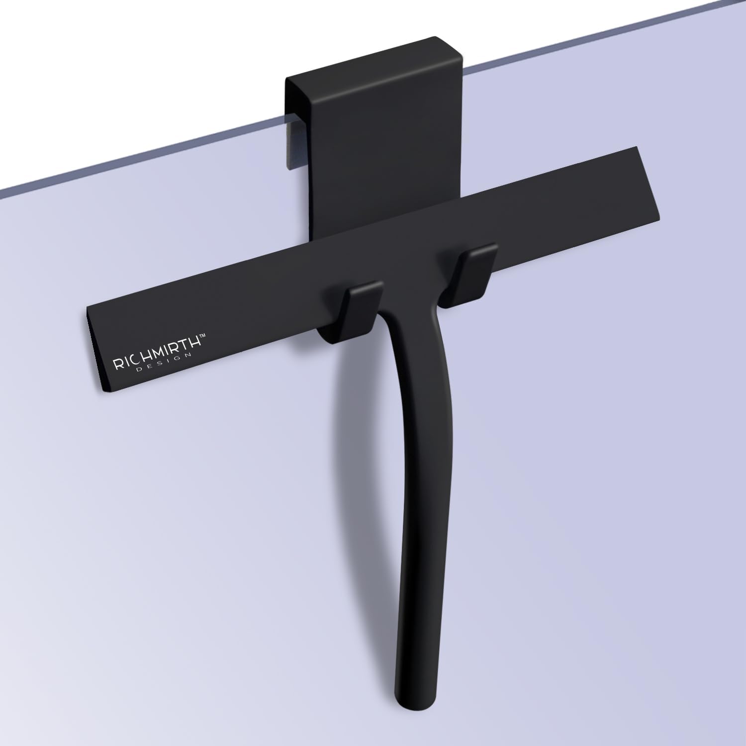 Silicone rubber blade shower squeegee 9" in width window & car squeegee for shower, glass, window (black, 9 inches)