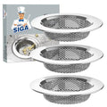 Kitchen Sink Strainer, Stainless Steel Sink Drain Strainer, 3 Pack