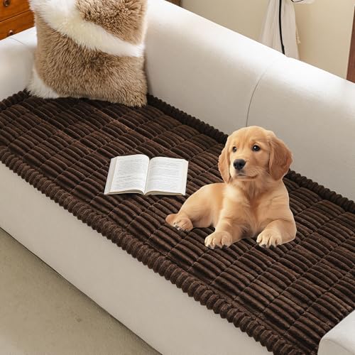 Couch Covers for Dogs, Sofa Cover for 3 Cushion Sofa, Chococlate