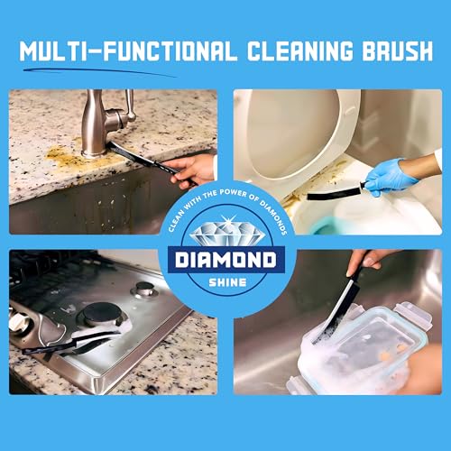 2-Pack Hard Bristle Crevice Cleaning Brush – Ergonomic Grout, Gap & Corner Scrub Brush for Kitchen, Bathroom & Baseboards - view 2