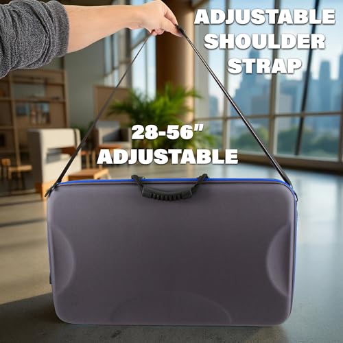 Portable Monitor Case for 15.6" to 24" Gaming Monitors or Laptops, Hard Shell EVA Screen Cover with Padded Foam, Fits Accessories for 15.6 to 17.3 Inch Screens (Gray) - view 2