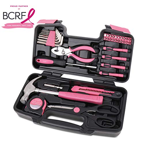 Tools 39 Piece General Household Tool Set, Pink DT9706P - view 4