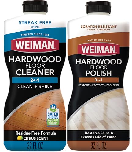 Hardwood Floor Cleaner and Polish Restorer Bundle, Citrus Scent