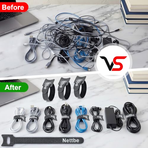 60 PCS 6 Inch Adjustable Cable Ties, Reusable Cord Management Straps - view 3