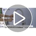 Brushed Gold Kitchen Faucet with Pull Down Sprayer, 3-Mode Sprayer - view 7
