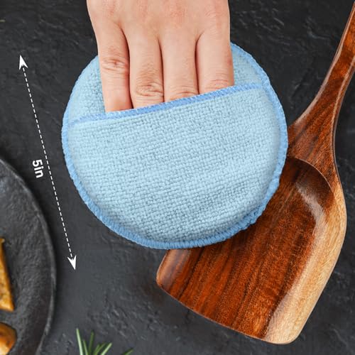 5 Inch Wood Conditioner Cutting Board Wax Oil Applicator Pads 4 Pack - view 3