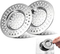 2 Pcs Drain Strainer, Stainless Steel Sink Strainer Basket for Kitchen Bathroom