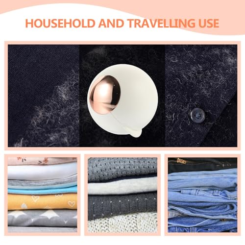 Portable Travel Lint Roller Reusable Dog Hair Remover Brush White - view 3