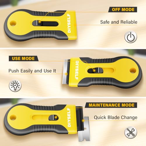 2 Pack Scraper Tool, Quick-Change Razor Scraper with 10 Blades - view 3