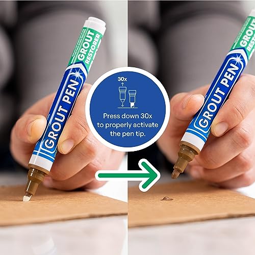 Grout Pen Brown Tile Grout Paint Marker - Narrow 5mm Tip (7mL) - 3 Pack - view 3