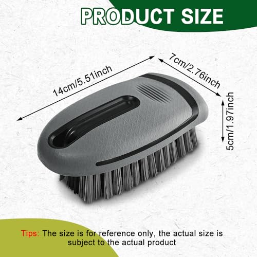 Carpet and Upholstery Cleaning Brush, Stiff Bristle Carpet Detailing Scrubber Brush, Multi-Functional Car Detailing Scrub Brushes, Cleaning Brushes for Car and Home Couch Floor Mats (Gray) - view 2
