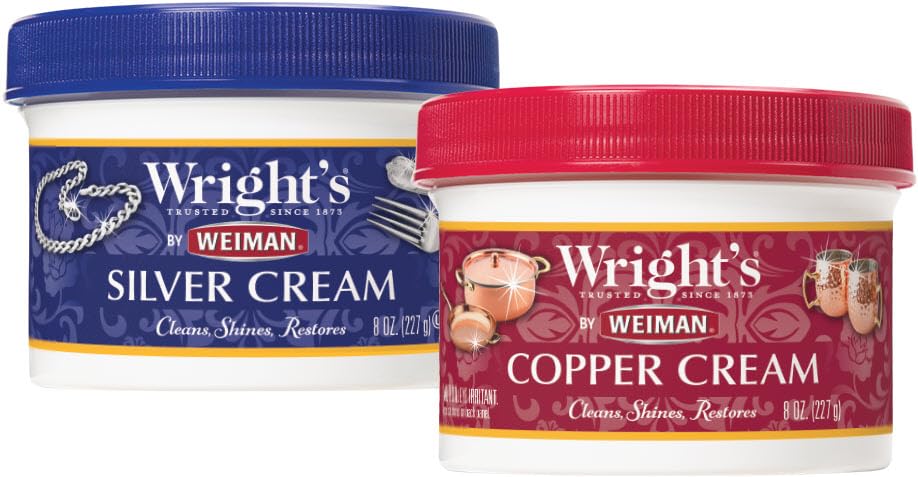 By Weiman Silver Cleaner and Polish Cream - Gently Clean and Remove Tarnish without Scratching, Ammonia-Free, 8 Ounce, 2 Pack with Polishing Cloth - view 7
