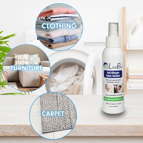 Anti-Allergen Fabric Spray for Cat/Dog Dander, Dust Mites, 3oz 5pk - view 5