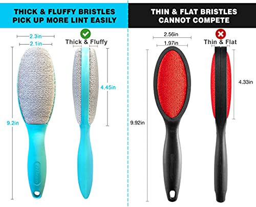 Ezclean 2 Pack Lint Brush for Clothes, Couch, Furniture Reusable & Double Sided Pet Hair Remover Brush, Cleaner for Dog Cat Hair, Magic Velvet Lint Remover for Clothes, Fabric, Upholstery, Fuzz, Dust - view 4