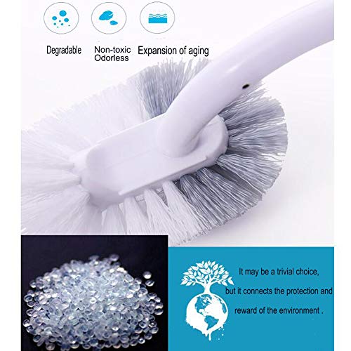 Bathroom Toilet Bowl Brush and Holder, Curved Design Toilet Brush for Deep Cleaning Under Rim, Best Toilet Brush Set, Easy Handy CompactToilet BowlCleaner Brush for Bathroom, 2 Pack - view 4