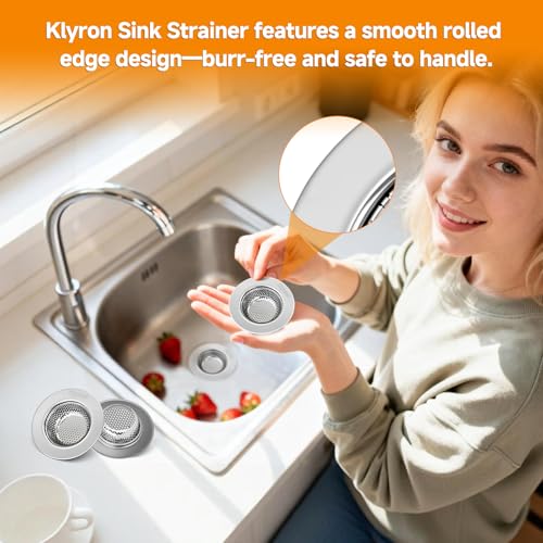 Kitchen Sink Drain Strainer 3-Pack, Food Catcher Drain Cover, 3.5" Fit - view 3