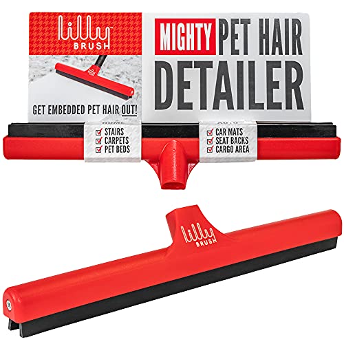 Mighty Pet Hair Removal Tool Detailer Head (NO HANDLE) Dog & Cat Fur Clean-Up for Carpets and Rugs. Fits on ALL standard broom sticks.