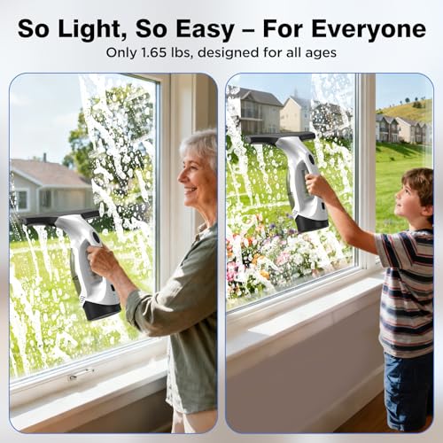 Window Vacuum Squeegee Cordless, 2000Pa Electric Window Cleaner Tool - view 5