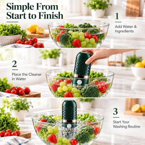 Fruit Vegetable Cleaner Wireless Rechargeable Produce Washer for Kitchen - view 4