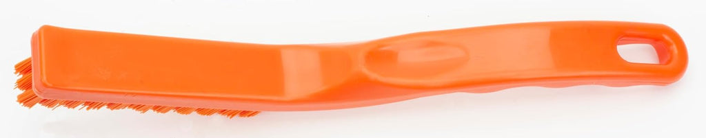 Detail Brush Set - Grout & Crevice Brushes with Hanging Hole for Bathroom, Kitchens & Countertop, Plastic, 9 Inches, Orange - view 3