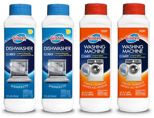 Dishwasher Magic Machine Cleaner and Disinfectant 2-Pack and Washer Magic Washing Machine Cleaner and Deodorizer 2-Pack