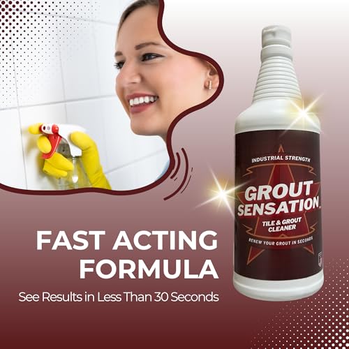 Heavy Duty Grout Cleaner - (Pack of 1) - For Tile Floors & Shower Tiles - Industrial Strength Grout Cleaning Solution Restores Original Color - No Residue, No Odor, USA Made - 32 Oz - view 3