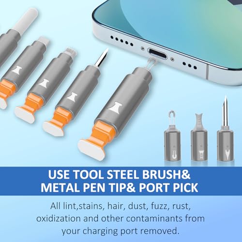 IPhone Cleaning Kit for Charging Port, Cleaner Kit for AirPod Phone, Grey - view 3