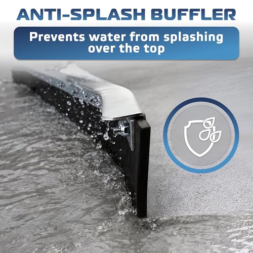 Curved Floor Squeegee 36’’, Rubber Blade Garage Squeegee, Taper Pole Connection - Handle Sold Separately for Tiles, Concrete and Asphalt - view 4