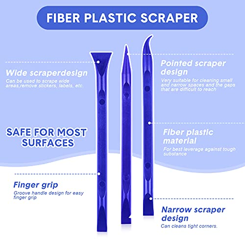 9 Pcs Cleaning Scraper Tool Detailing Picks Non Scratch, Black - view 2