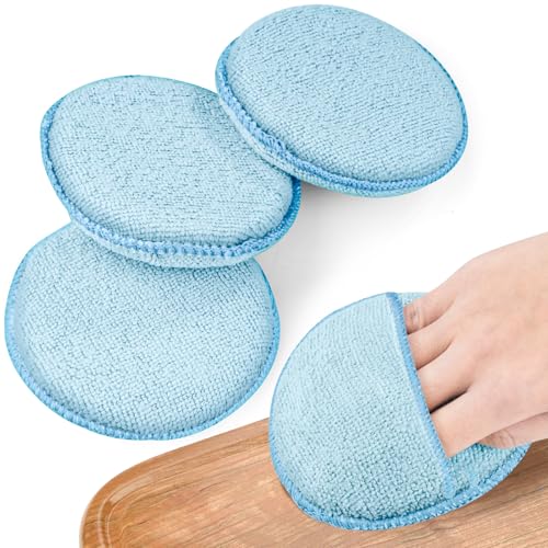 5 Inch Wood Conditioner Cutting Board Wax Oil Applicator Pads 4 Pack