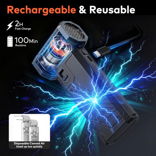 Electric Compressed Air Duster Rechargeable, 130,000RPM, 8000mAh - view 5
